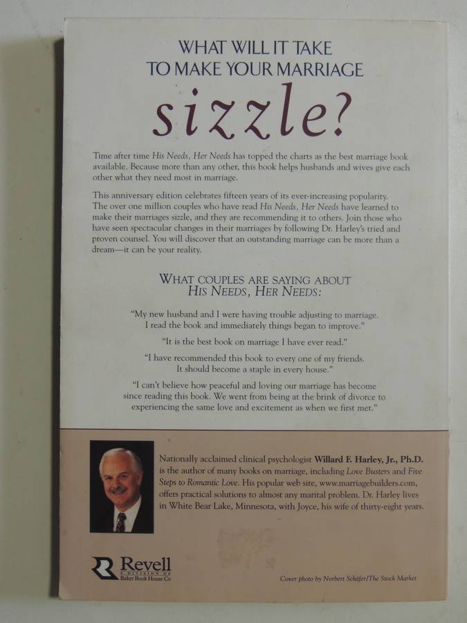 His Needs Her Needs: Building An Affair-Proof Marriage- Willard F. Harley, Jr.