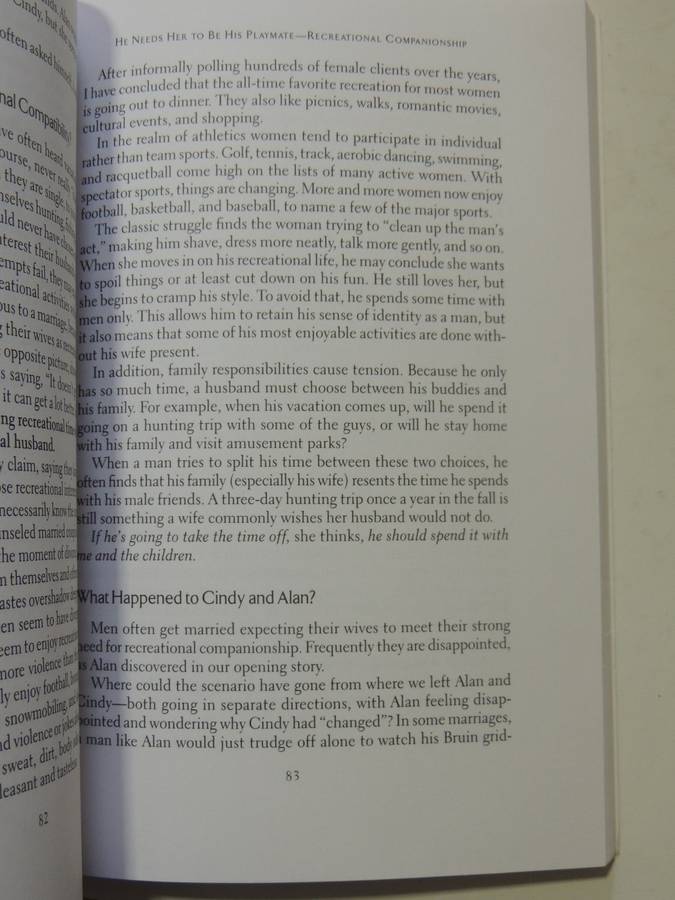 His Needs Her Needs: Building An Affair-Proof Marriage- Willard F. Harley, Jr.