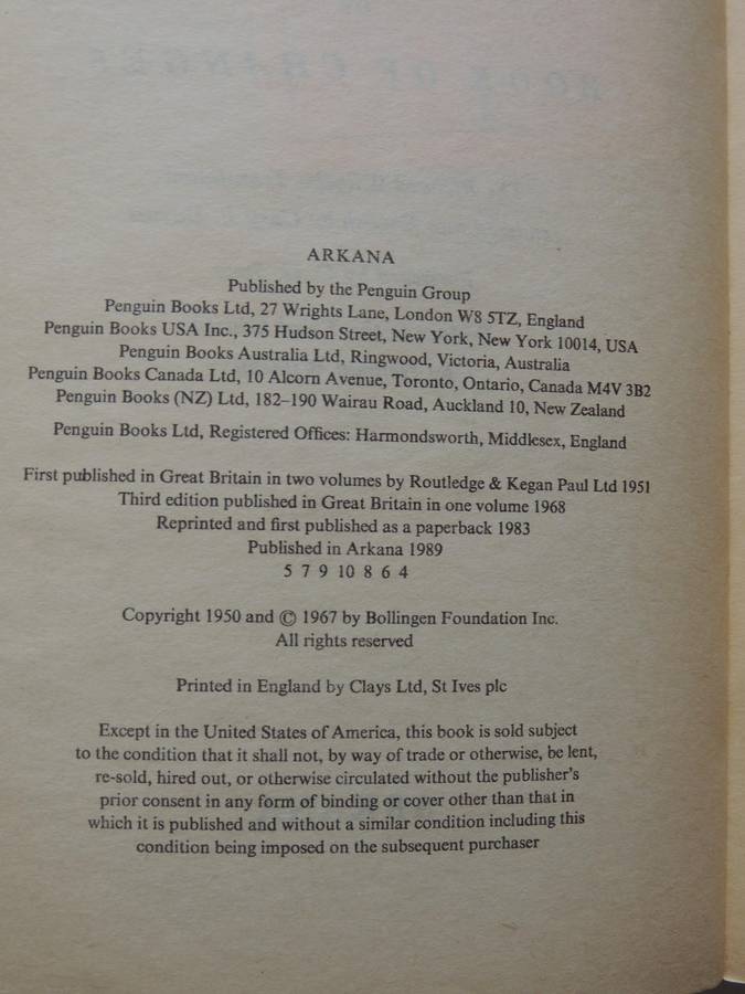 I Ching Or Book Of Changes- Richard Wilhelm