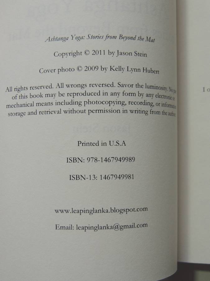 Ashtanga Yoga: Stories From Beyond The Mat - Jason Stein