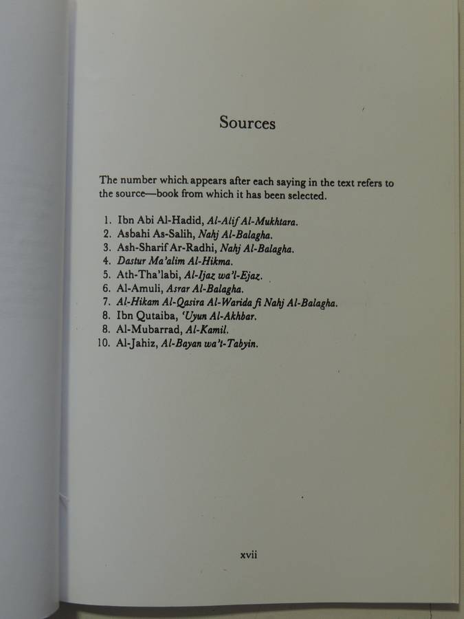 The Sayings And Wisdom Of Imam'Ali - Shaykh Fadhlalla Haeri