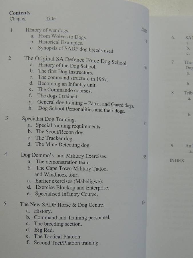 Dogs of War - Memoirs of the South African Defense Force Dog Units - Peet CoetzeeSIGNED