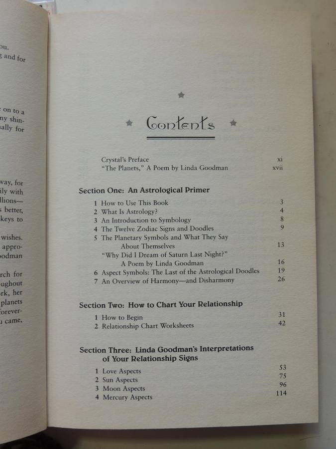 Linda Goodman's Relationship Signs - Linda Goodman        Hard Cover