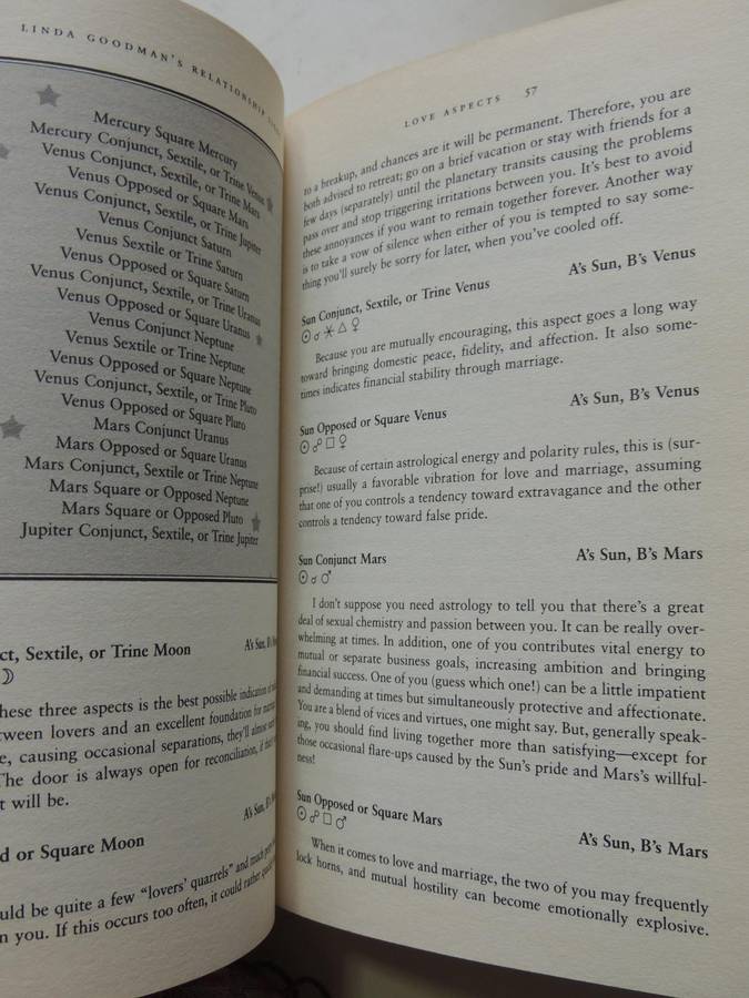 Linda Goodman's Relationship Signs - Linda Goodman        Hard Cover