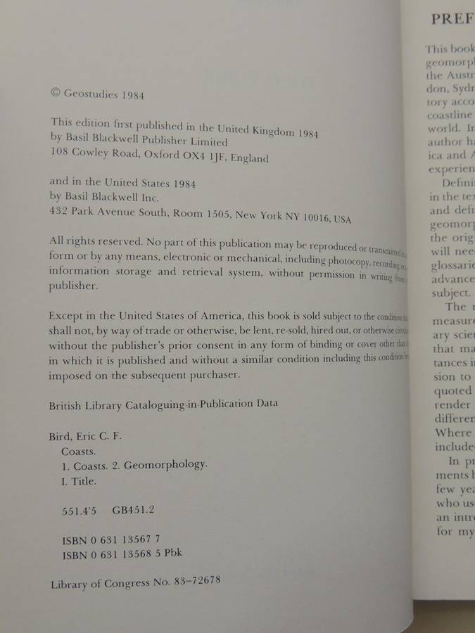 Coasts: An Introduction To Coastal Geomorphology (3rd Edition)Eric C.F. Bird