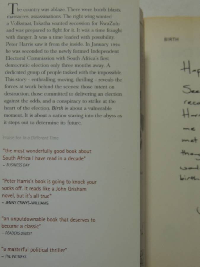 Birth: The Conspiracy To Stop The '94 Election - Peter Harris