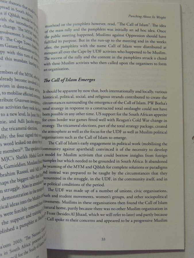Punching Above Its Weight: The Story Of The Call Of Islam - Adli Jacobs