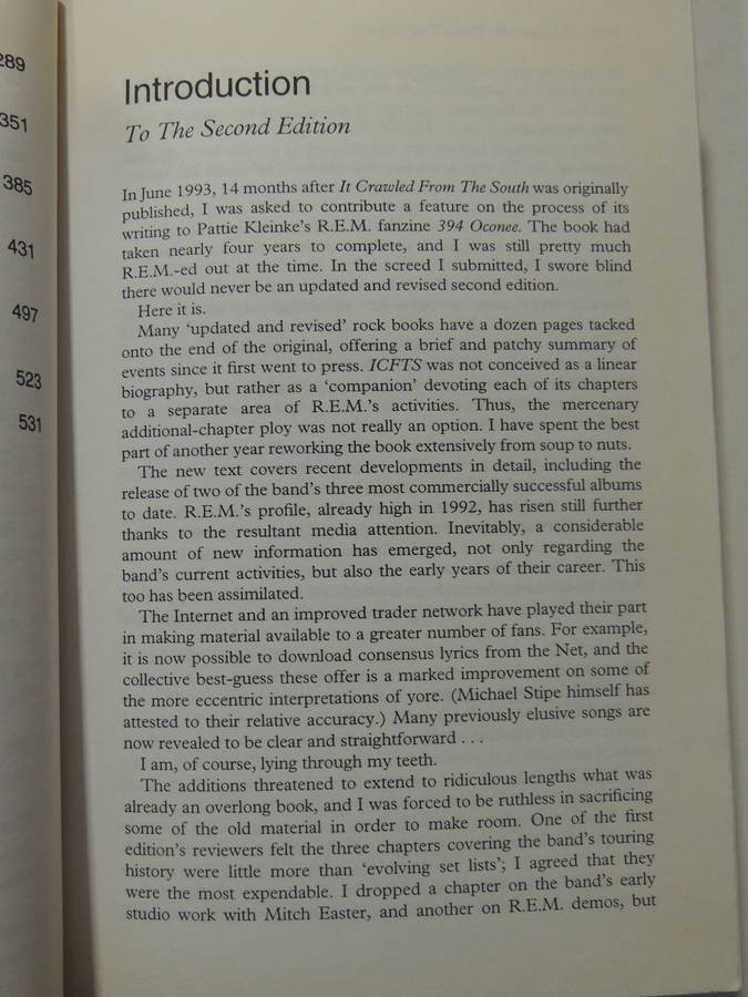 It Crawled From The South: An R.E.M. Companion- Marcus Gray