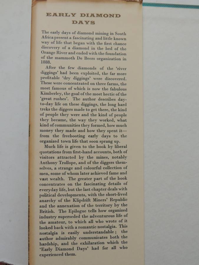 Early Diamond Days: The Opening Of The Diamond Fields Of South Africa - Oswald Doughty