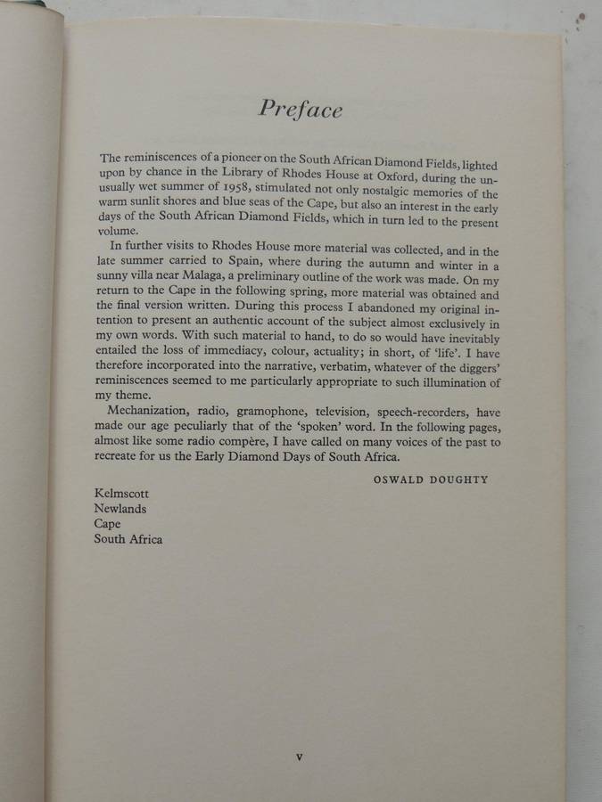 Early Diamond Days: The Opening Of The Diamond Fields Of South Africa - Oswald Doughty