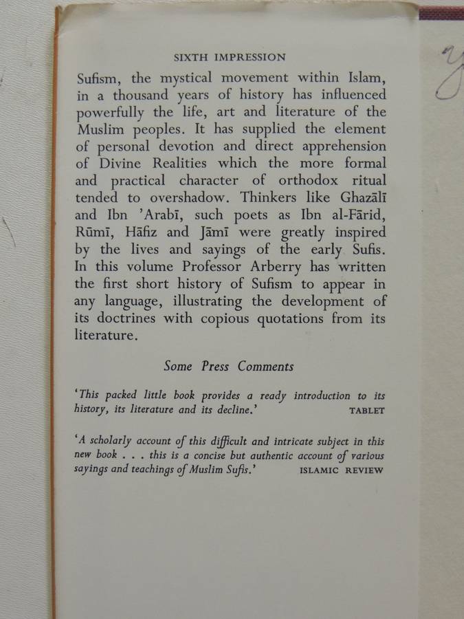 Sufism: An Account Of The Mystics Of Islam - A.J. Arberry