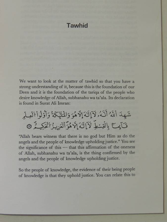 Tawhid Futuwwa Hubb - Shakyh Dr. Abdalqadir As-Sufi