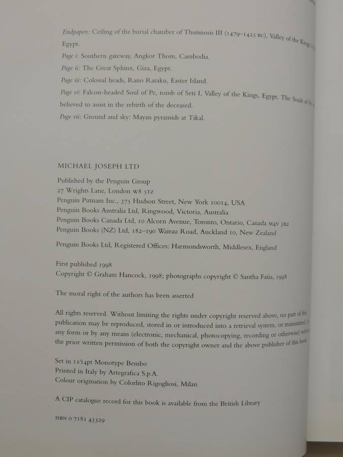 Heaven's Mirror, Quest for the Lost Civilization - Graham Hancock, Santa Faia