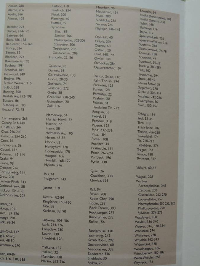 Roberts Nests & Eggs of Southern African Birds - Warwick Tarboton