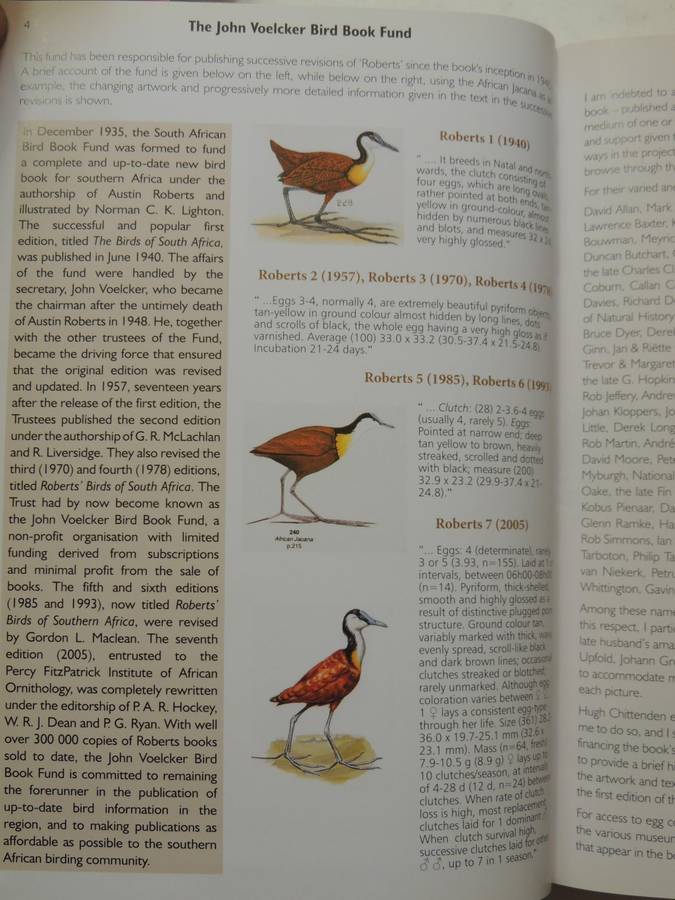 Roberts Nests & Eggs of Southern African Birds - Warwick Tarboton