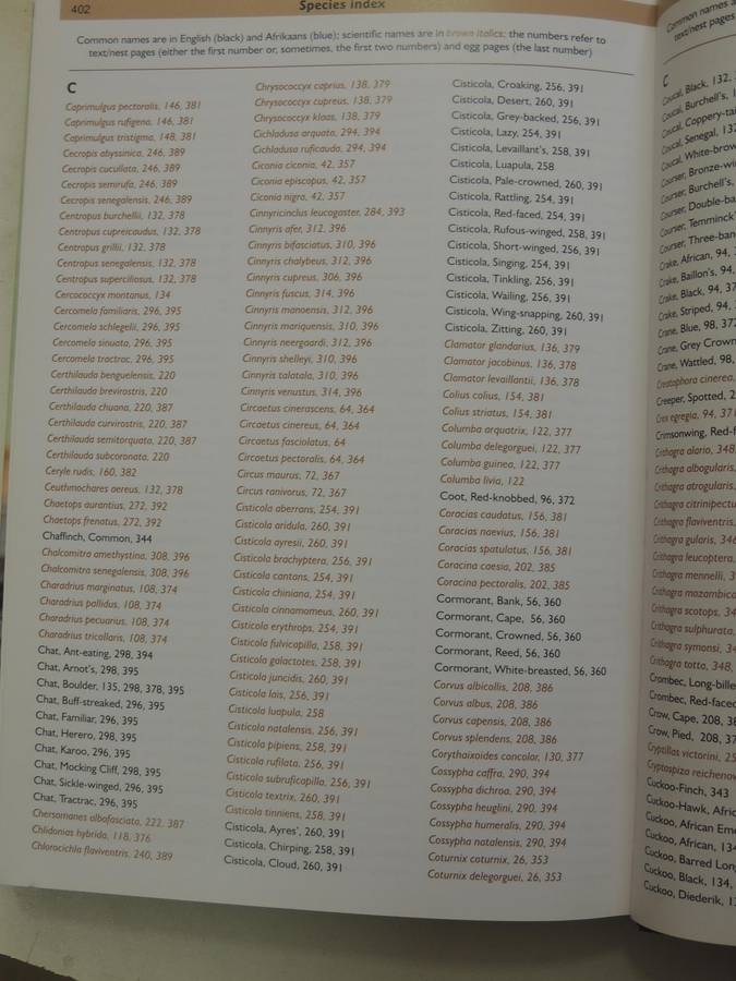 Roberts Nests & Eggs of Southern African Birds - Warwick Tarboton