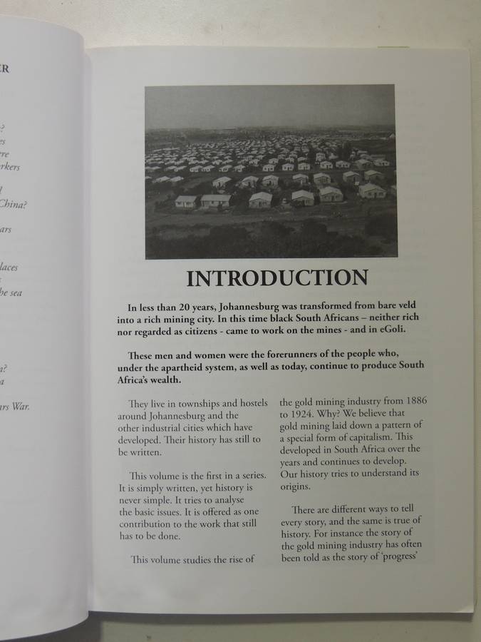Gold & Workers: A People's History Of South Africa 1886-1924 Vol 1 - Luli Callinicos  (2nd Edition)