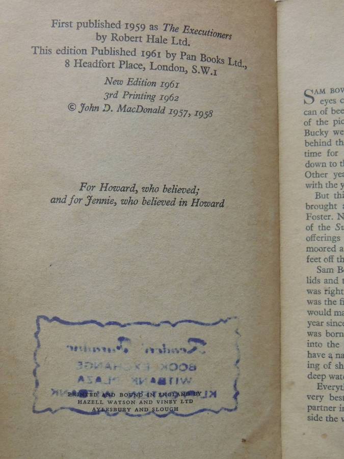 Cape Fear (The Executioners)  -John D. MacDonald