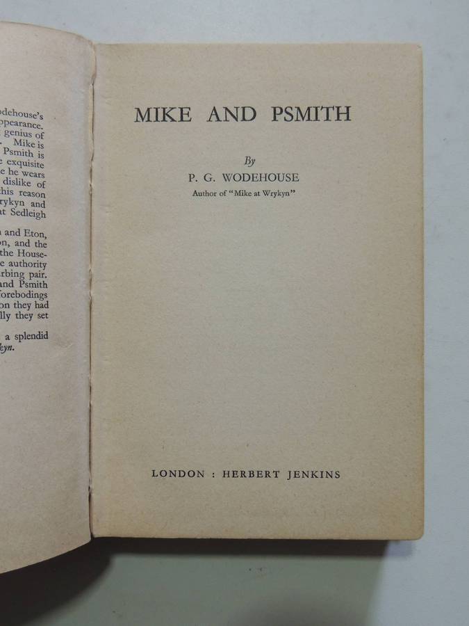 Mike And Psmith - P.G. Wodehouse