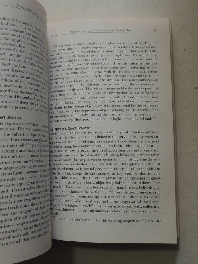 Revenge Of The Crystal: Selected Writings On The Modern Object & Its Destiny, 1968-83Jean Baudrilla