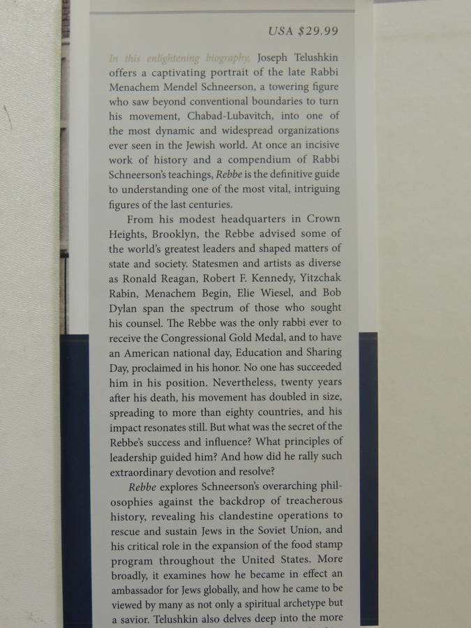 Rebbe - The Life & Times of Menachem M Schneerson - Joseph Telushkin