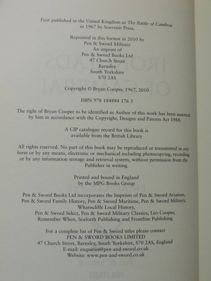 The Ironclads Of Cambrai - Bryan Cooper