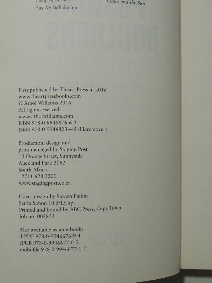 Pushing Boulders: Oppressed To Inspired - Athol Williams