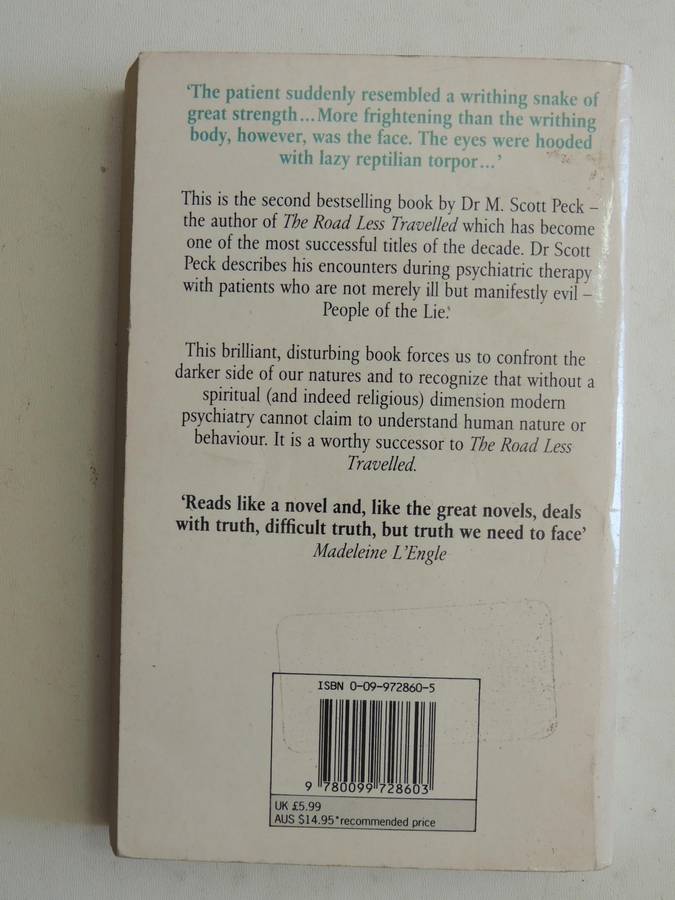 People Of The Lie: The Hope For Healing Human EvilM. Scott Peck