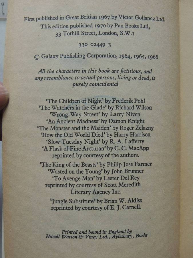 The Ninth Galaxy Reader - ed Frederik Pohl