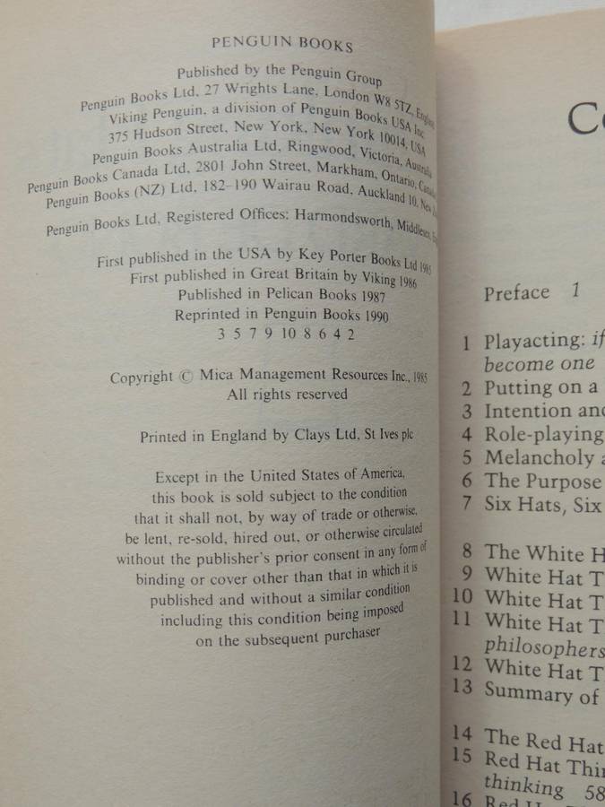 Six Thinking Hats - Edward De Bono