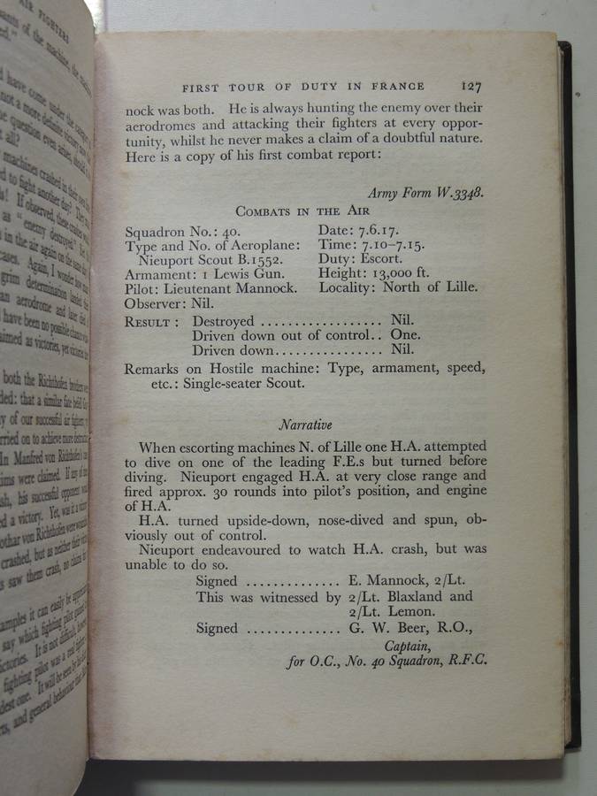 King Of Air Fighters: Biography Of Major "Mick" Mannock, V.C., D.S.O., M.C. Squadron-Leader Ira Jone