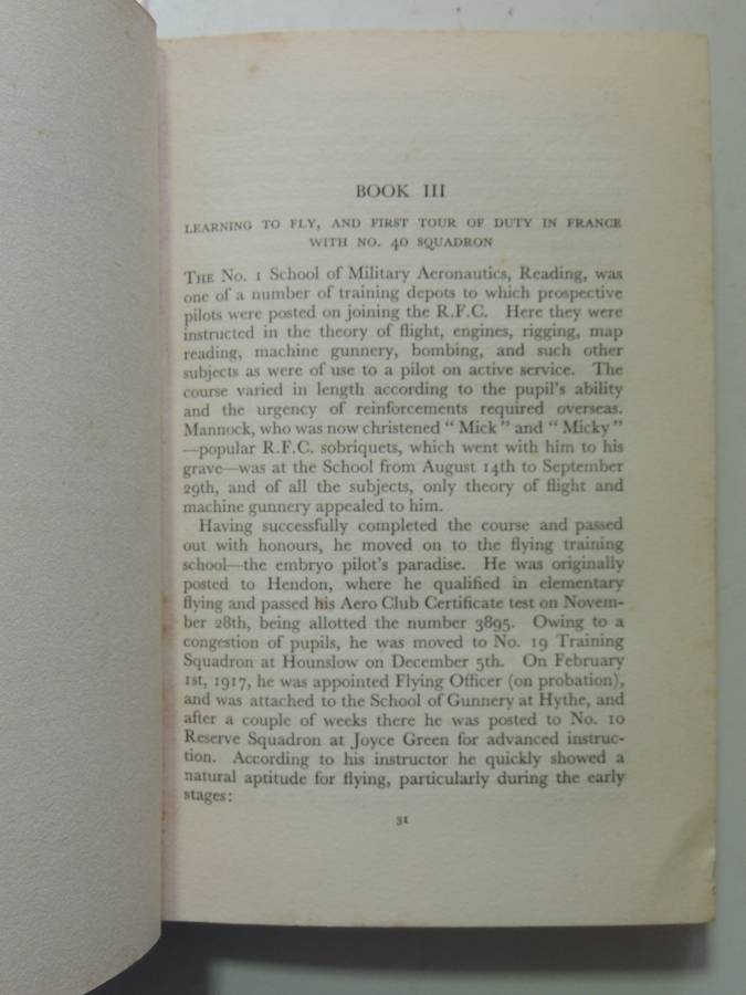 King Of Air Fighters: Biography Of Major "Mick" Mannock, V.C., D.S.O., M.C. Squadron-Leader Ira Jone