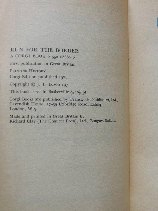 Run For The Border - J.T. Edson
