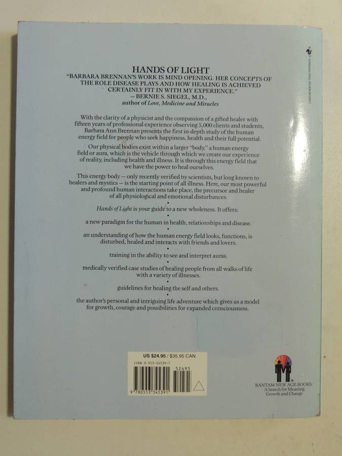 Hands of light, A Guide to Healing Through the Human Energy FieldBarbara Ann Brennan MUCH MARKING!!