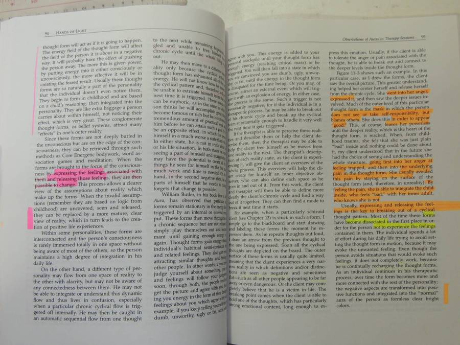 Hands of light, A Guide to Healing Through the Human Energy FieldBarbara Ann Brennan MUCH MARKING!!