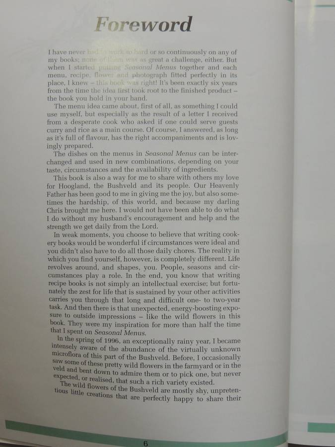 Seasonal Menus - Annette Human