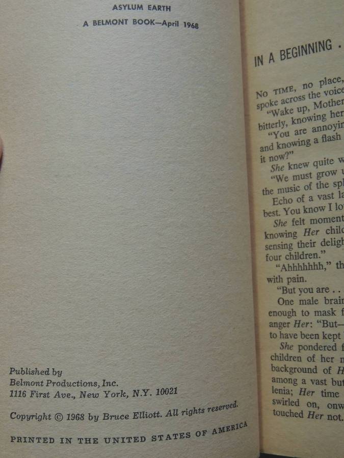 Asylum EarthBruce Elliott