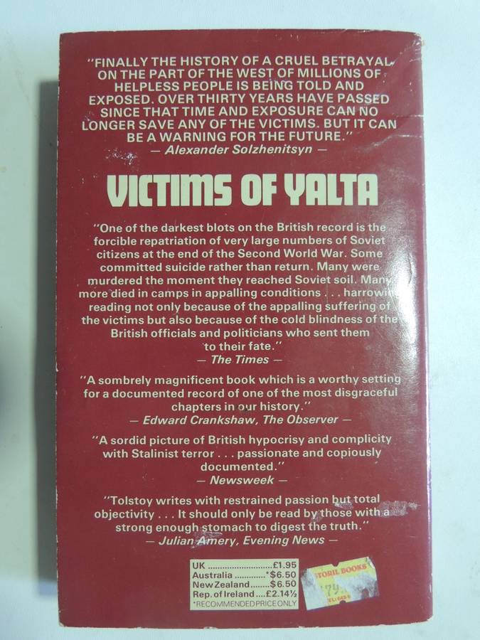 Victims Of Yalta- Nikolai Tolstoy