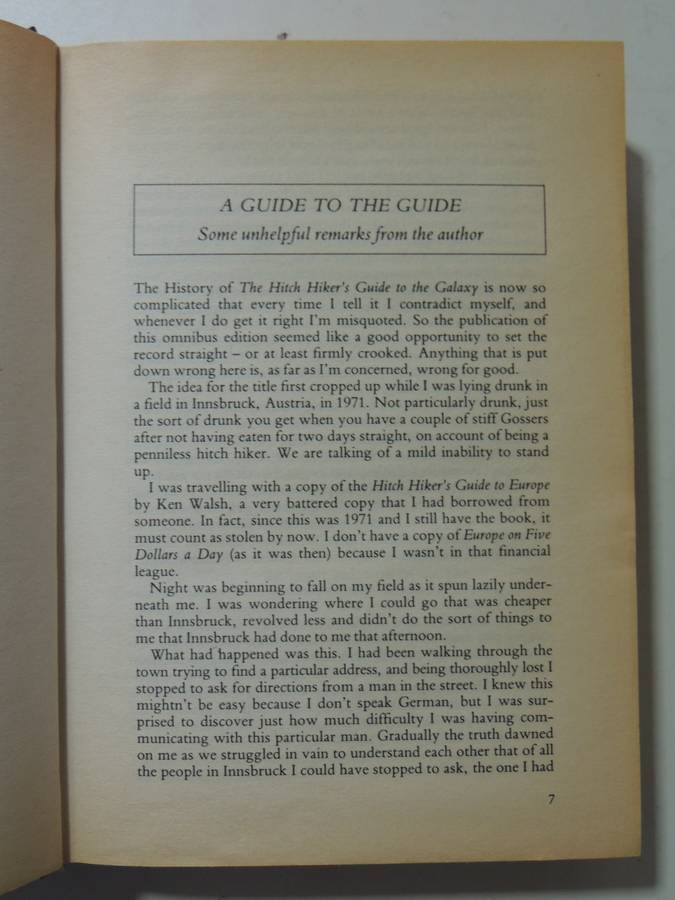 Hitchhiker's Guide nto the Galaxy, A Trilogy in Four Parts - Douglas Adams  1992 HC