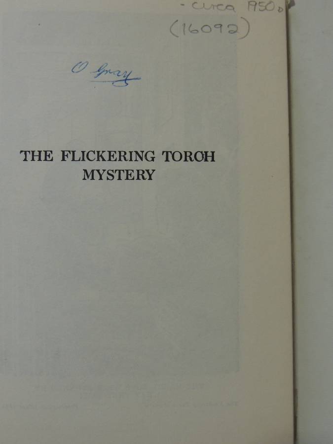 The Flickering Torch Mystery  - Franklin W. Dixon   Circa 1950s