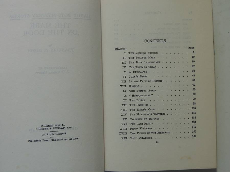 The Mark On The Door - Franklin W. Dixon   Circa 1950s