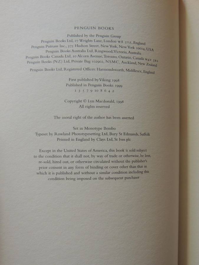 To The Last Man: Spring 1918 - Lyn MacDonald