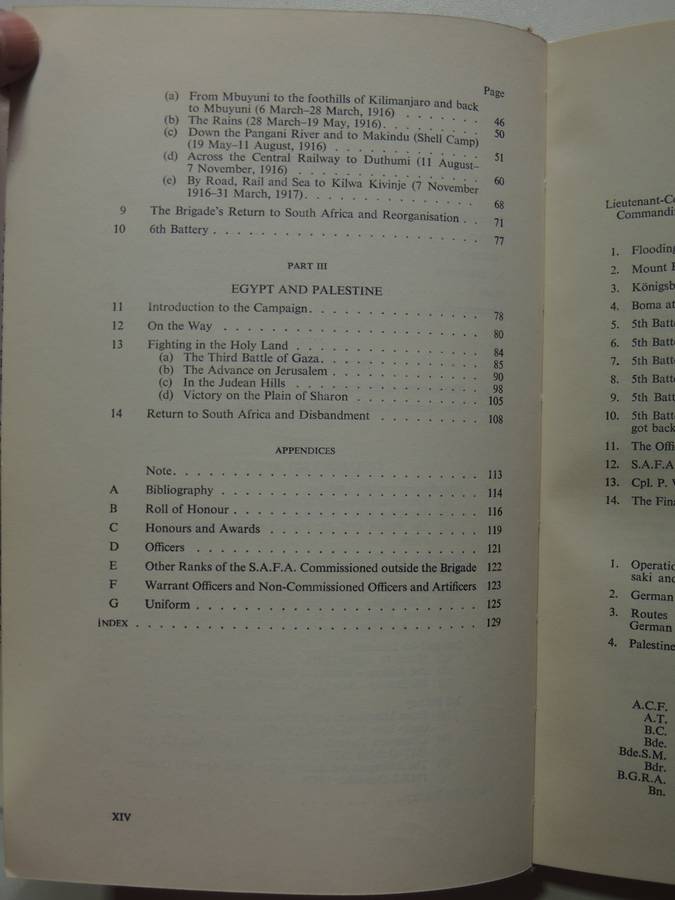 The South African Field Artillery - German East Africa And Palestine 1915-1919 Adler, Lorch & Curson
