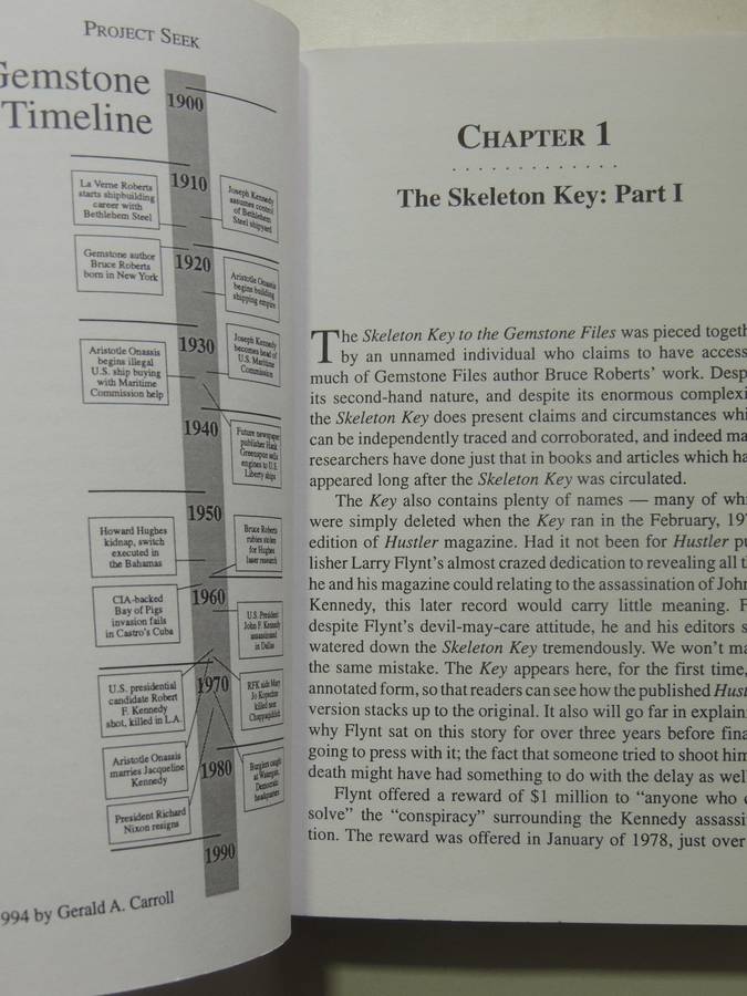 Project Seek: Onassis,Kennedy And Gemstone Thesis - Gerald A Carroll