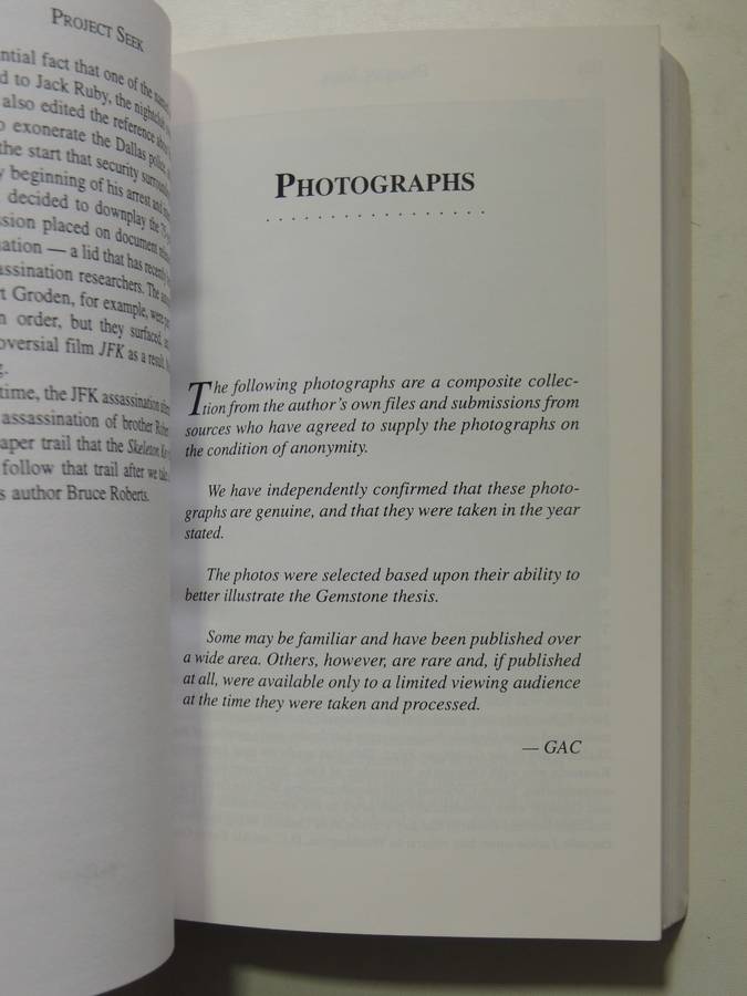 Project Seek: Onassis,Kennedy And Gemstone Thesis - Gerald A Carroll