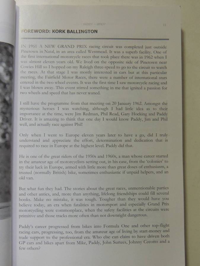 Paddy - Who? A Driver's Life Of Bikes And Cars- Greg Mills, Ken MacLeod, Denis Mills & Robert Young