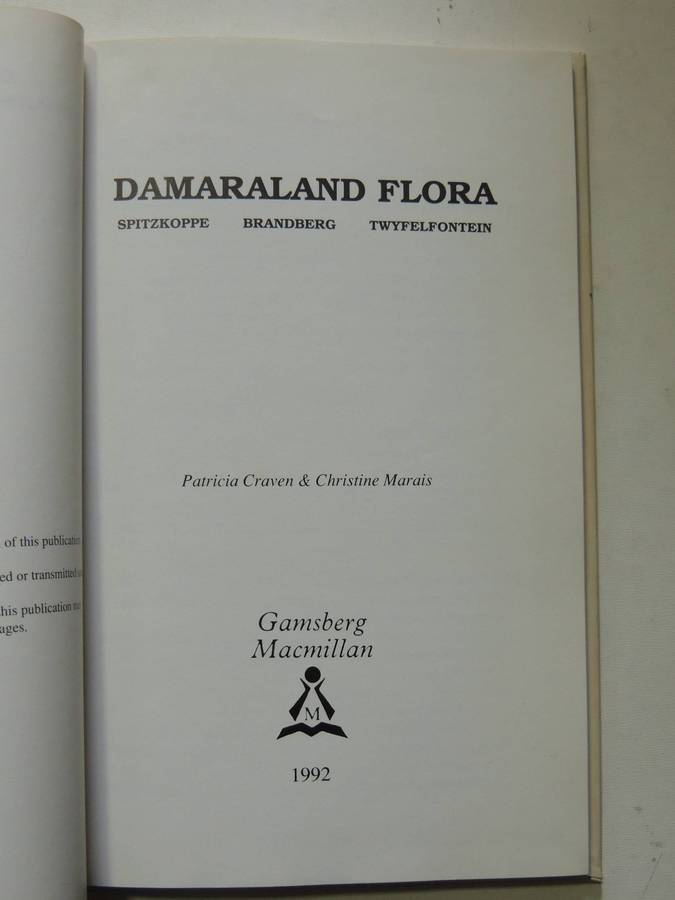 Damaraland Flora: Spitzkoppe, Brandberg, Twyfelfontein - Patricia Craven & Christine Marais