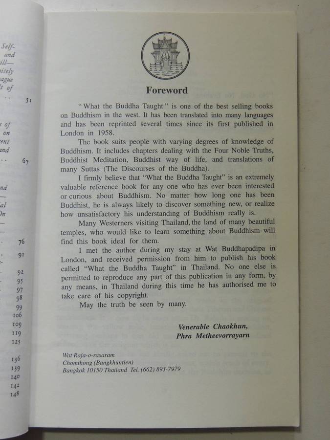 What The Buddha Taught - Venerable Dr. W. Rahula