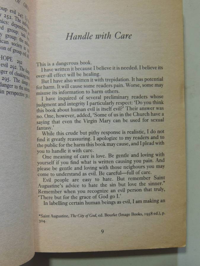 People Of The Lie: The Hope For Healing Human Evil- M. Scott Peck