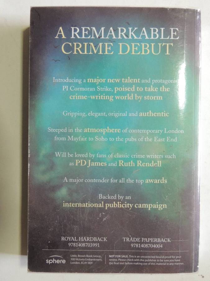 The Cuckoo's Calling (Uncorrected Bound Proof)-  Robert Galbraith